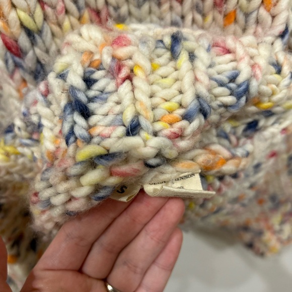 Ulla Johnson Oversized Wool Beige Confetti Mockneck Sweater Size Small - Picture 4 of 6